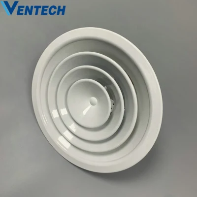 중국 공장 Ventech 라운드 천장 공급 공기 디퓨저 배기 원형 벤트